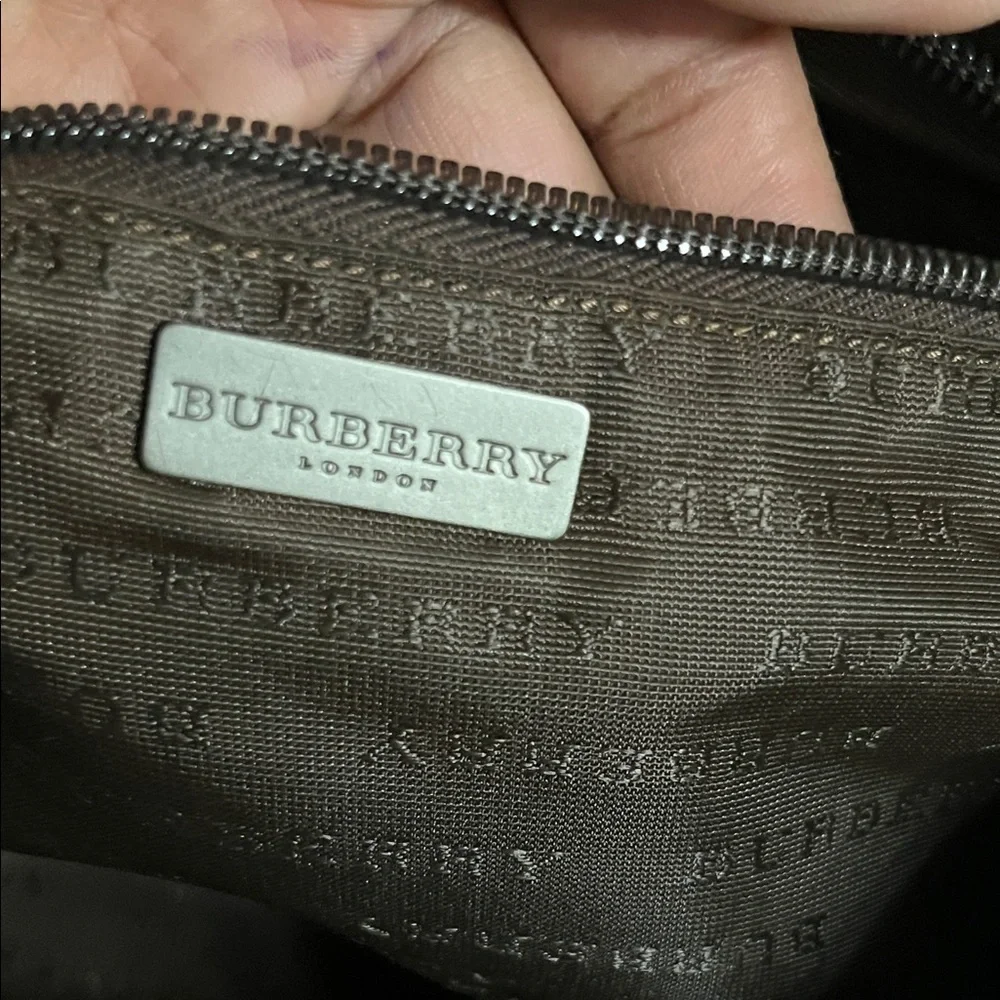 Classic Plaid Dome Satchel Handbag - Beige/Tan with Dark Brown Trim - Picture 5 of 11